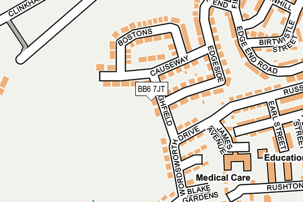 BB6 7JT map - OS OpenMap – Local (Ordnance Survey)