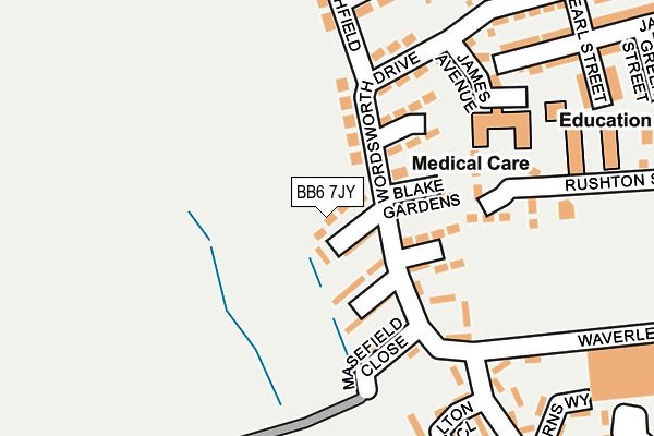 BB6 7JY map - OS OpenMap – Local (Ordnance Survey)