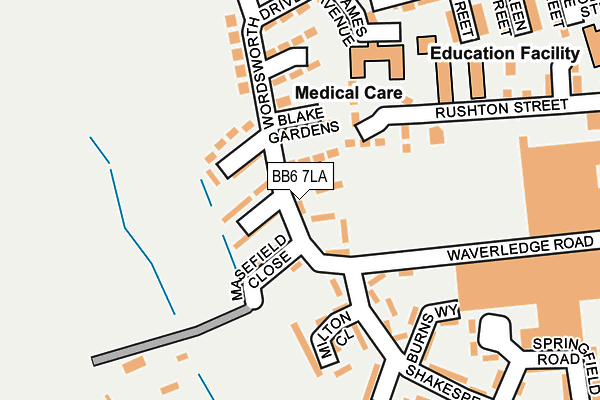 BB6 7LA map - OS OpenMap – Local (Ordnance Survey)