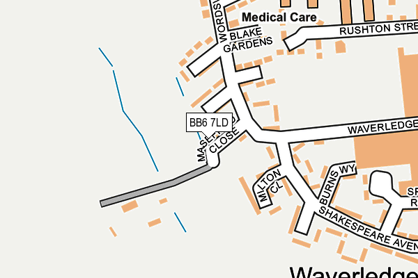 BB6 7LD map - OS OpenMap – Local (Ordnance Survey)