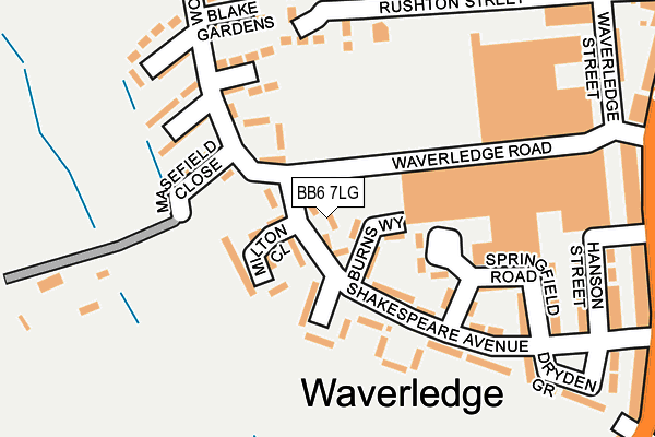 BB6 7LG map - OS OpenMap – Local (Ordnance Survey)