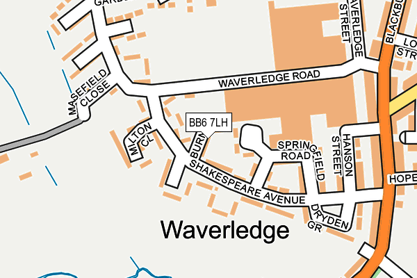 BB6 7LH map - OS OpenMap – Local (Ordnance Survey)