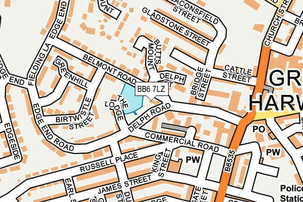 BB6 7LZ map - OS OpenMap – Local (Ordnance Survey)