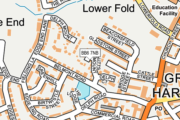 BB6 7NB map - OS OpenMap – Local (Ordnance Survey)