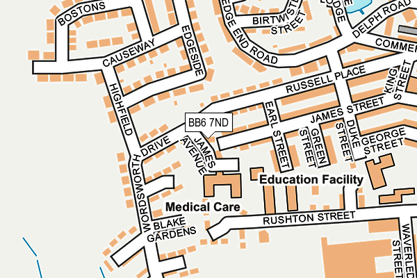 BB6 7ND map - OS OpenMap – Local (Ordnance Survey)