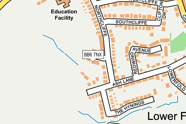 BB6 7NX map - OS OpenMap – Local (Ordnance Survey)