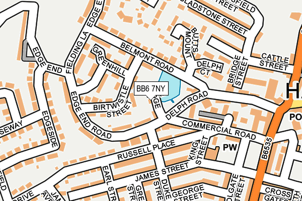 BB6 7NY map - OS OpenMap – Local (Ordnance Survey)