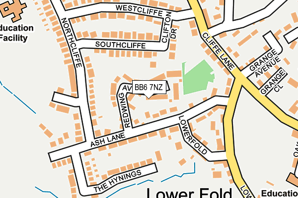 BB6 7NZ map - OS OpenMap – Local (Ordnance Survey)