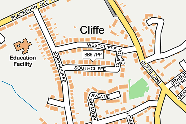 BB6 7PP map - OS OpenMap – Local (Ordnance Survey)