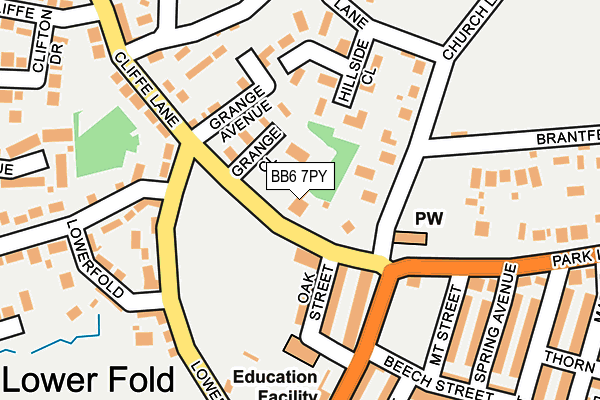 BB6 7PY map - OS OpenMap – Local (Ordnance Survey)