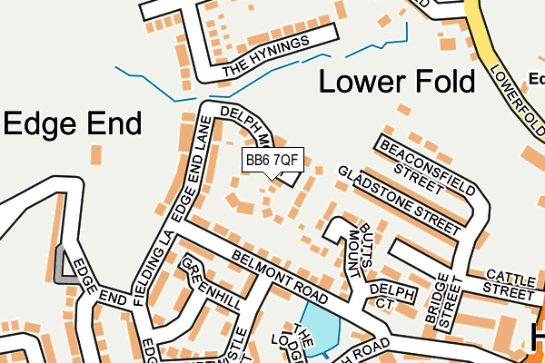 BB6 7QF map - OS OpenMap – Local (Ordnance Survey)