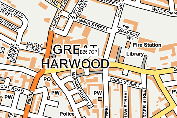 Map of HARWOOD CAFE LTD at local scale