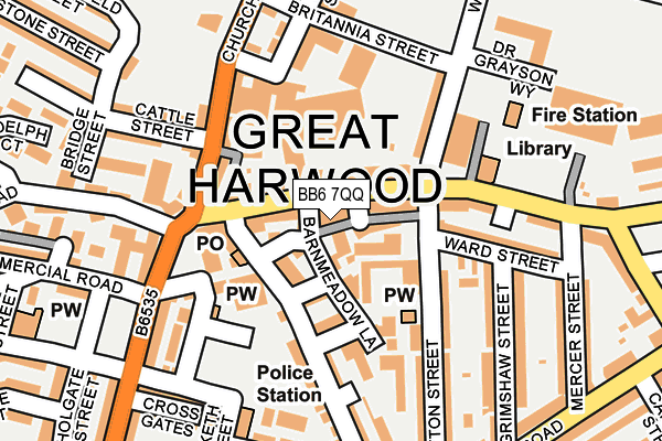 Map of THE CHICKEN SHOP (GT HARWOOD) LTD at local scale