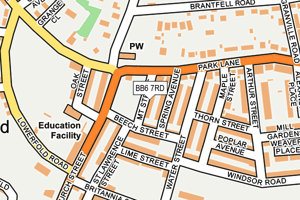 BB6 7RD map - OS OpenMap – Local (Ordnance Survey)