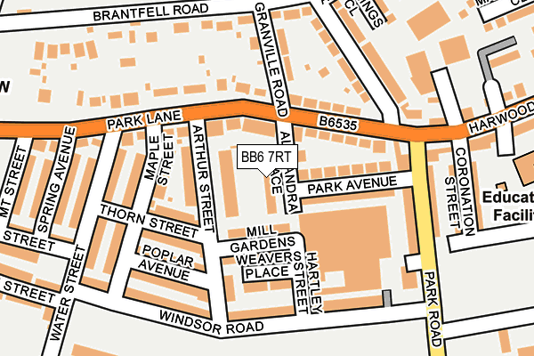 BB6 7RT map - OS OpenMap – Local (Ordnance Survey)