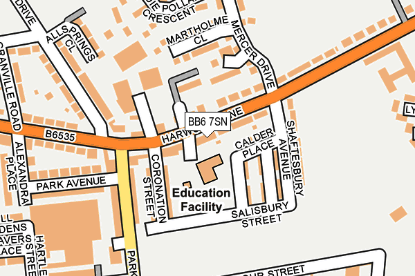 BB6 7SN map - OS OpenMap – Local (Ordnance Survey)