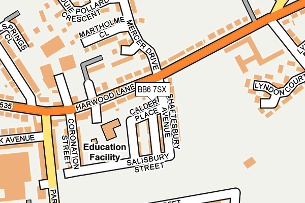 BB6 7SX map - OS OpenMap – Local (Ordnance Survey)