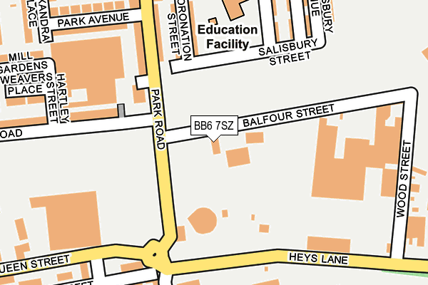 BB6 7SZ map - OS OpenMap – Local (Ordnance Survey)