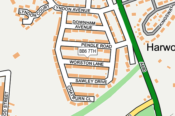 BB6 7TH map - OS OpenMap – Local (Ordnance Survey)