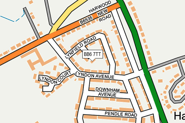 BB6 7TT map - OS OpenMap – Local (Ordnance Survey)
