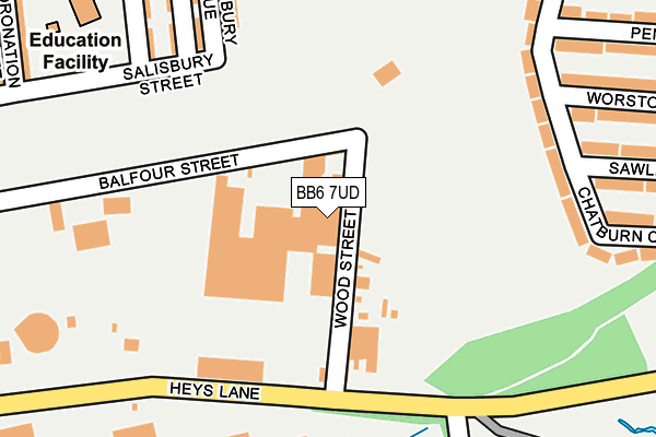 BB6 7UD map - OS OpenMap – Local (Ordnance Survey)