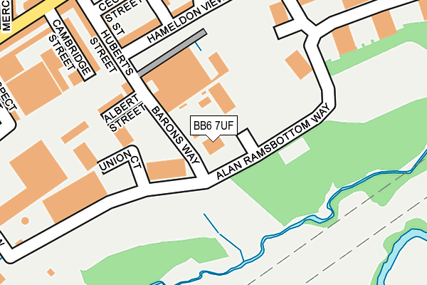 BB6 7UF map - OS OpenMap – Local (Ordnance Survey)