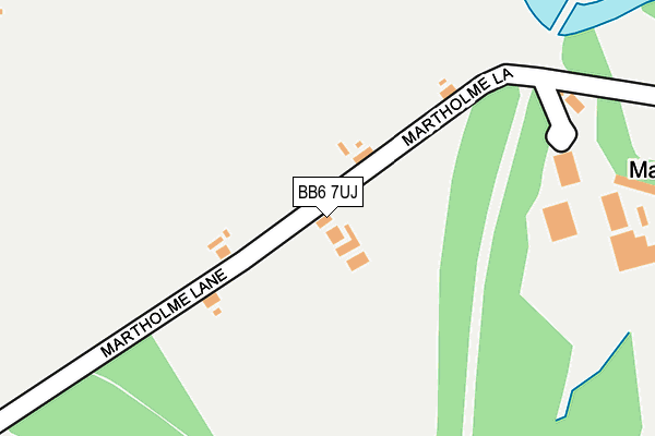 BB6 7UJ map - OS OpenMap – Local (Ordnance Survey)