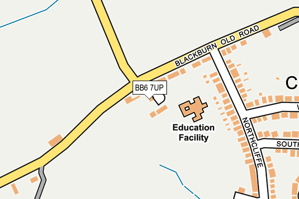 BB6 7UP map - OS OpenMap – Local (Ordnance Survey)