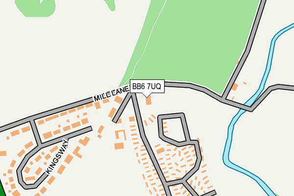 BB6 7UQ map - OS OpenMap – Local (Ordnance Survey)