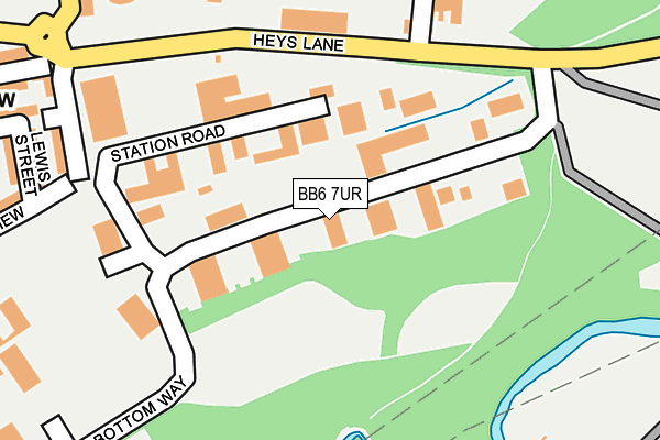 BB6 7UR map - OS OpenMap – Local (Ordnance Survey)