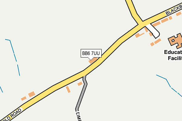 BB6 7UU map - OS OpenMap – Local (Ordnance Survey)