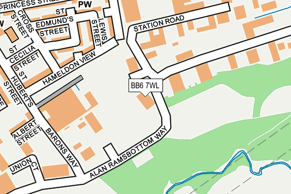 BB6 7WL map - OS OpenMap – Local (Ordnance Survey)