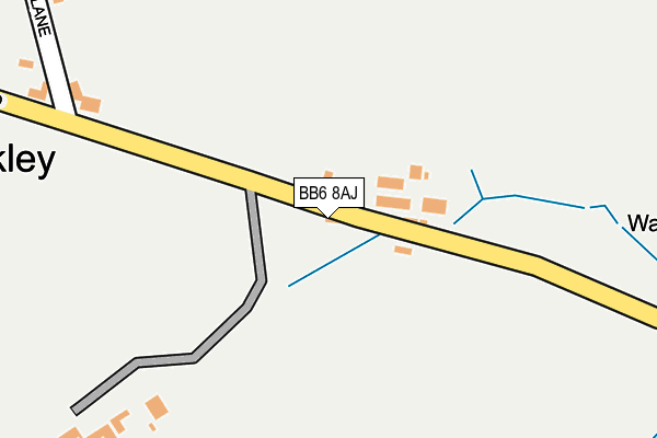 BB6 8AJ map - OS OpenMap – Local (Ordnance Survey)