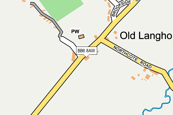 BB6 8AW map - OS OpenMap – Local (Ordnance Survey)
