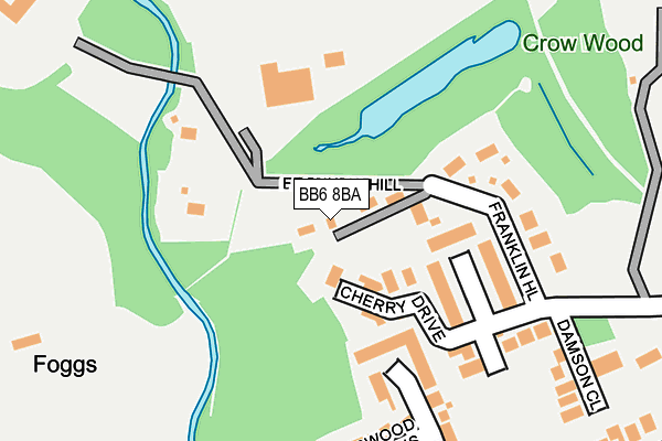 BB6 8BA map - OS OpenMap – Local (Ordnance Survey)