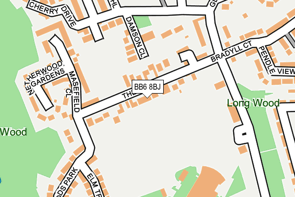 BB6 8BJ map - OS OpenMap – Local (Ordnance Survey)