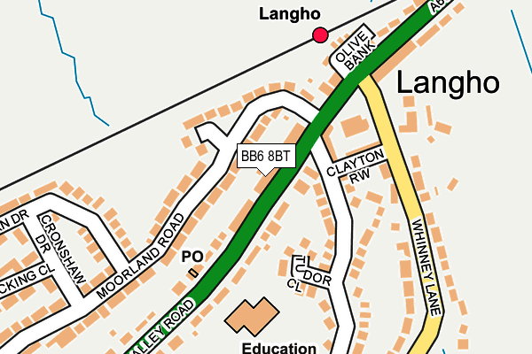 BB6 8BT map - OS OpenMap – Local (Ordnance Survey)