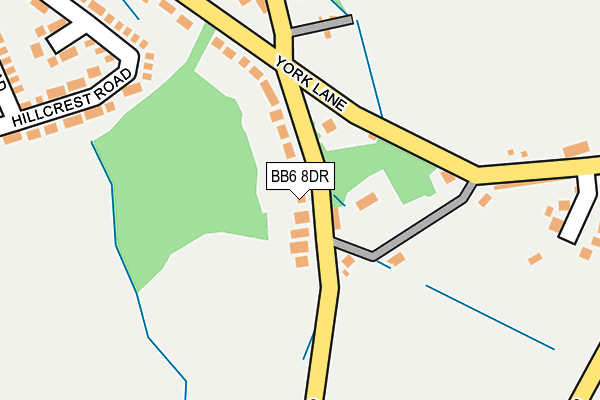 BB6 8DR map - OS OpenMap – Local (Ordnance Survey)