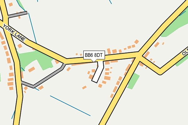 BB6 8DT map - OS OpenMap – Local (Ordnance Survey)