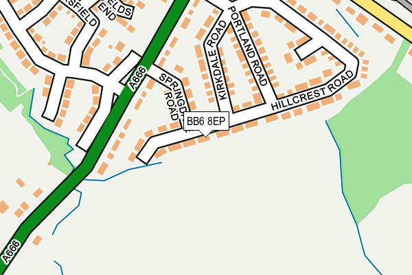 BB6 8EP map - OS OpenMap – Local (Ordnance Survey)