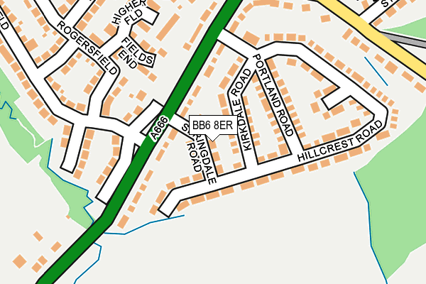 BB6 8ER map - OS OpenMap – Local (Ordnance Survey)