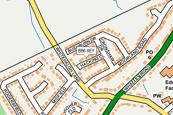 BB6 8EY map - OS OpenMap – Local (Ordnance Survey)
