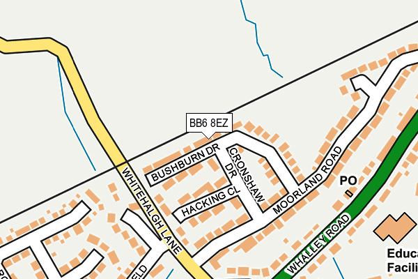 BB6 8EZ map - OS OpenMap – Local (Ordnance Survey)