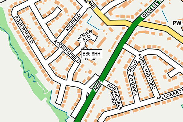 BB6 8HH map - OS OpenMap – Local (Ordnance Survey)
