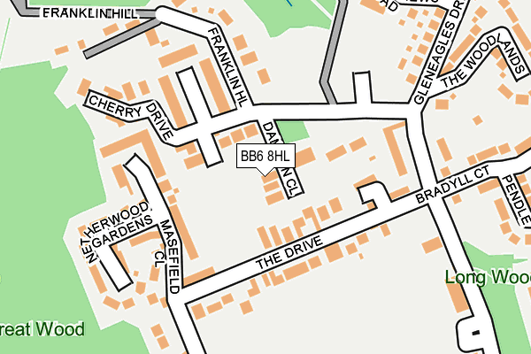 BB6 8HL map - OS OpenMap – Local (Ordnance Survey)