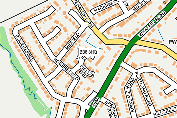 BB6 8HQ map - OS OpenMap – Local (Ordnance Survey)