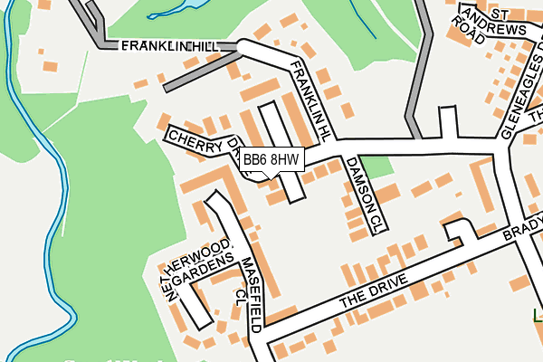 BB6 8HW map - OS OpenMap – Local (Ordnance Survey)