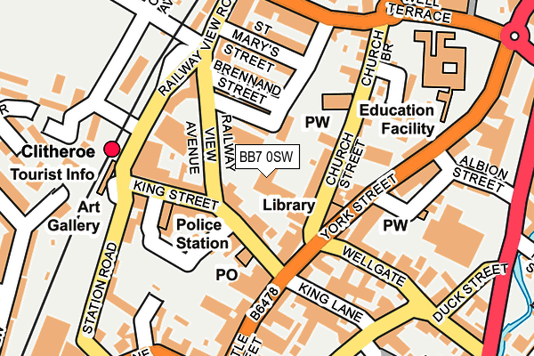 BB7 0SW map - OS OpenMap – Local (Ordnance Survey)