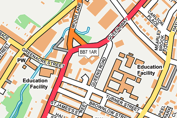 BB7 1AR map - OS OpenMap – Local (Ordnance Survey)