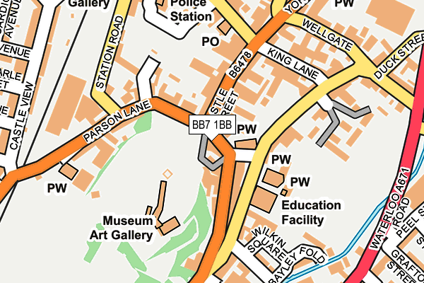 BB7 1BB map - OS OpenMap – Local (Ordnance Survey)
